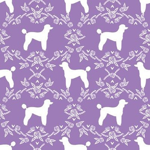 poodle silhouette floral minimal fabric pattern purple