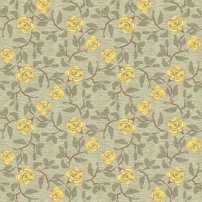 Old Fashioned Yellow Roses on textured ground
