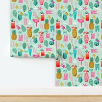 blue hawaii drinks hilton hawaii fabric