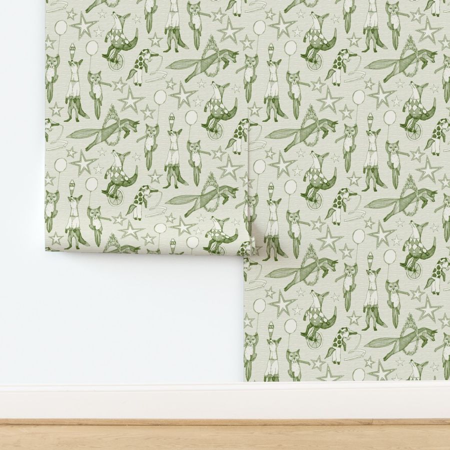 foxy circus green ivory