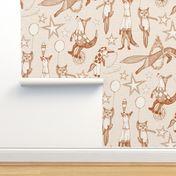 foxy circus rust ivory