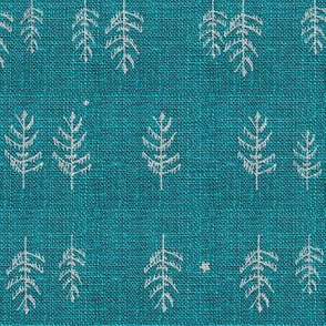 Arctic Night Forest (teal)