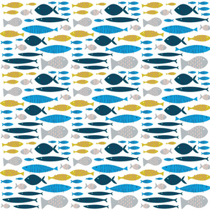 Fishes Fish Swimming in Pattern