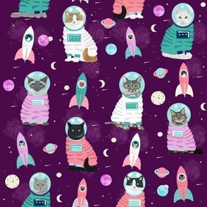 Space Cats Fabric, Wallpaper and Home Decor | Spoonflower