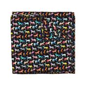 Rainbow Galaxy Unicorns - black - rotated