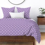 Australian Cattle Dog floral silhouette dog breed pattern purple