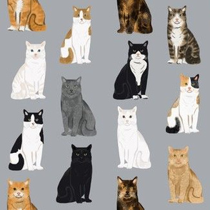 Cats fabric pattern cat breeds 3