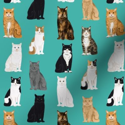 Cats fabric pattern cat breeds 2