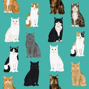 Cats fabric pattern cat breeds 2