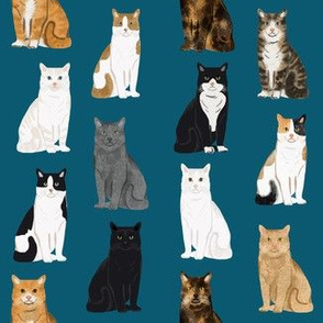 Cats fabric pattern cat breeds 4