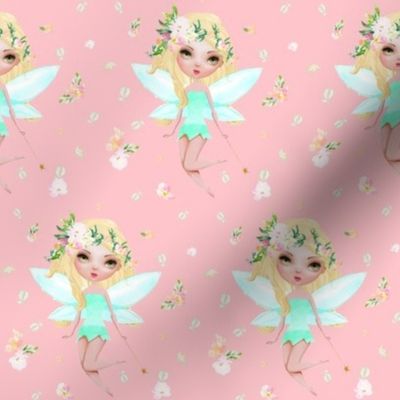 4" Floral Fairy / Mix & Match  with Flowers / Dark Pink