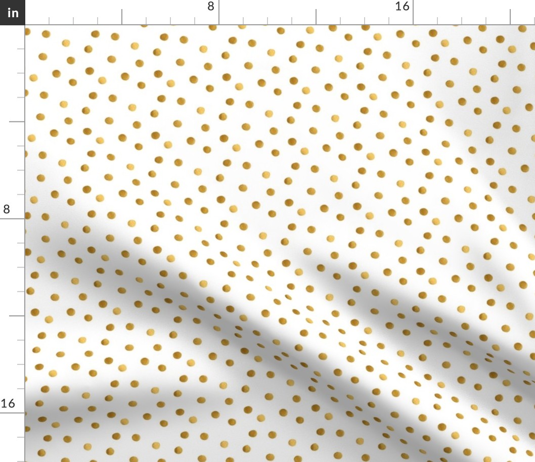 golden polka dots