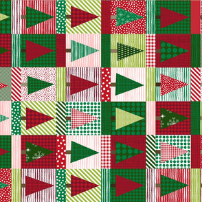 christmas tree block quilt cute christmas cheater quilt fabric xmas holiday railroad