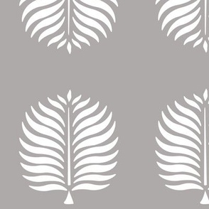 Tropical Palms .  Soft Gray White Fronds