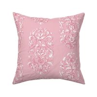 Baroque Flowers Dusty Rose White