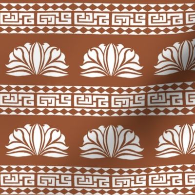 LOTUS STRIPE Brown and White