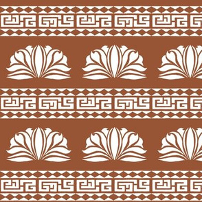 LOTUS STRIPE Brown and White