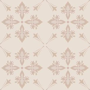 Beige Quatrefoil