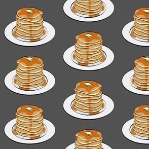 pancakes on grey