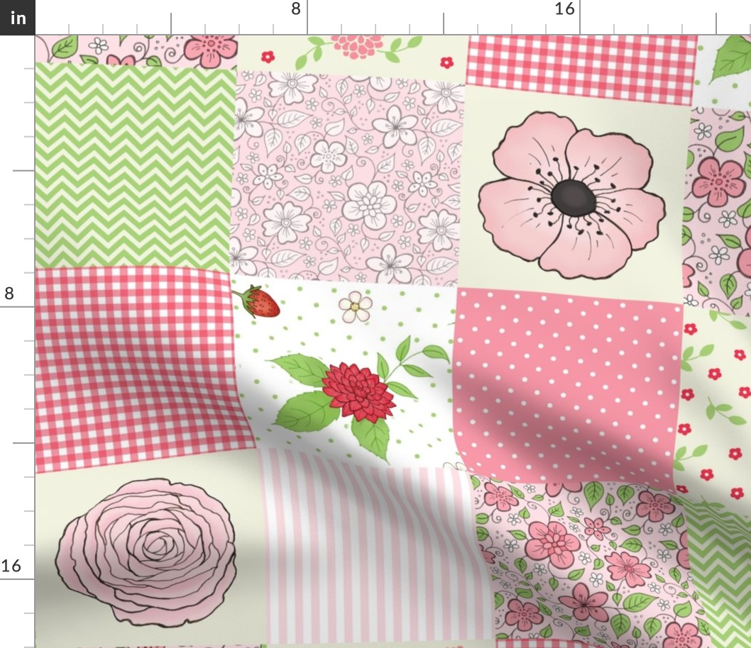 Summer Garden cheater quilt