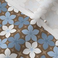 06533933 : S43Cflora : faded blues + chocolate