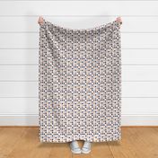 dots rose gold navy blue, taupe and blush pink dot fabric
