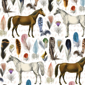 Horse Feathers White