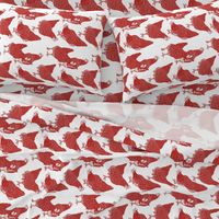 Red Hens Tea Towel