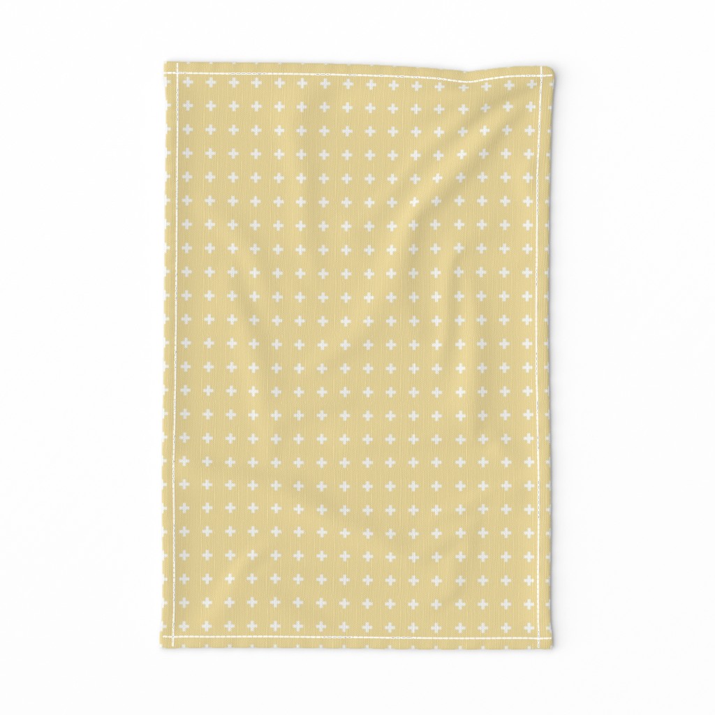 Swiss Crosses . Buttercup Yellow + White