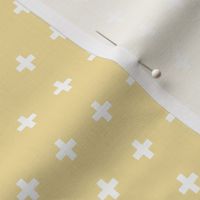 Swiss Crosses . Buttercup Yellow + White