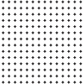 Swiss Crosses - White + Black