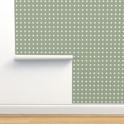 Swiss Crosses . Sage Green + White