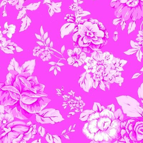 Large Floral on Pink