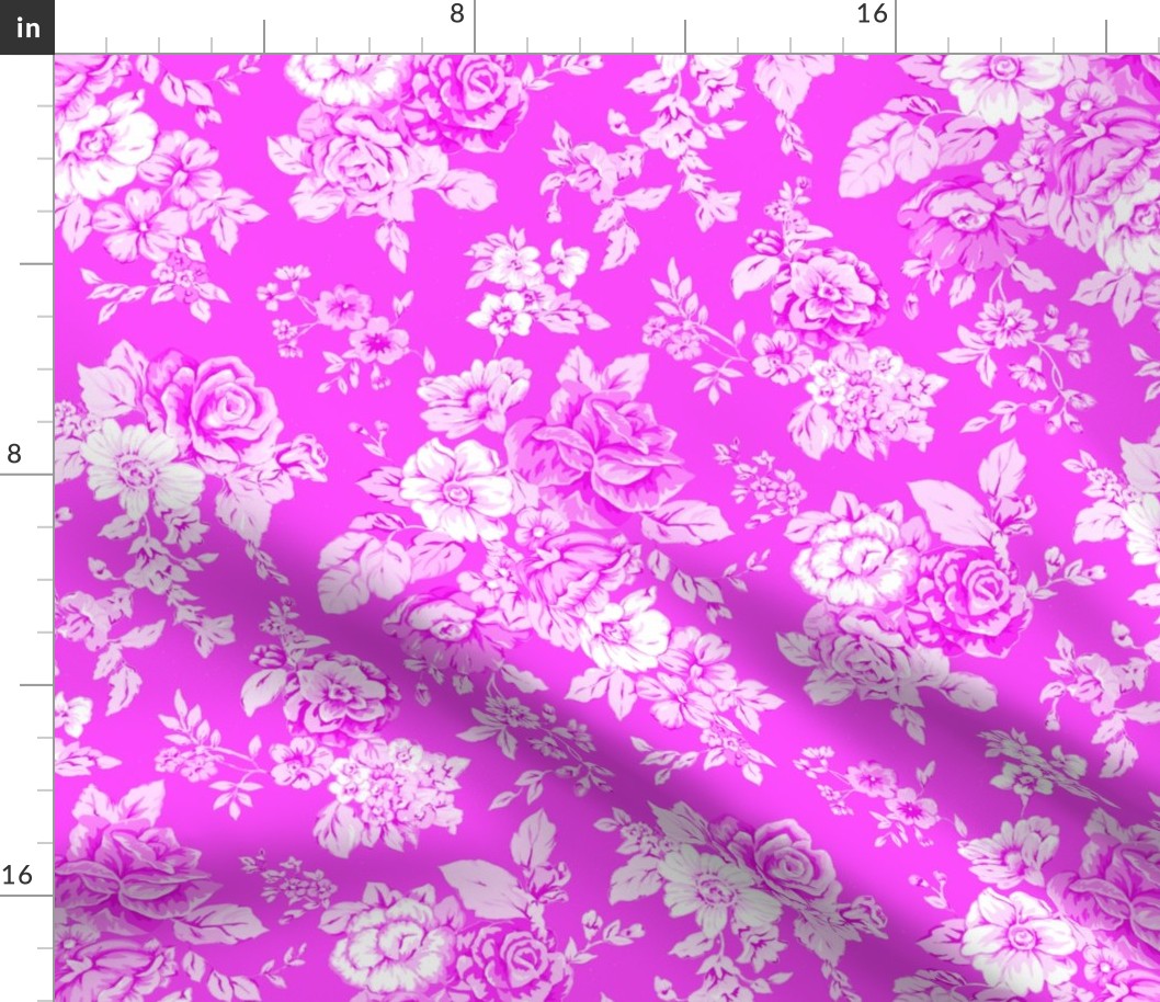 Large Floral on Pink