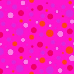 Multi-color dots on Pink