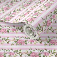 Rose Border on Stripe 