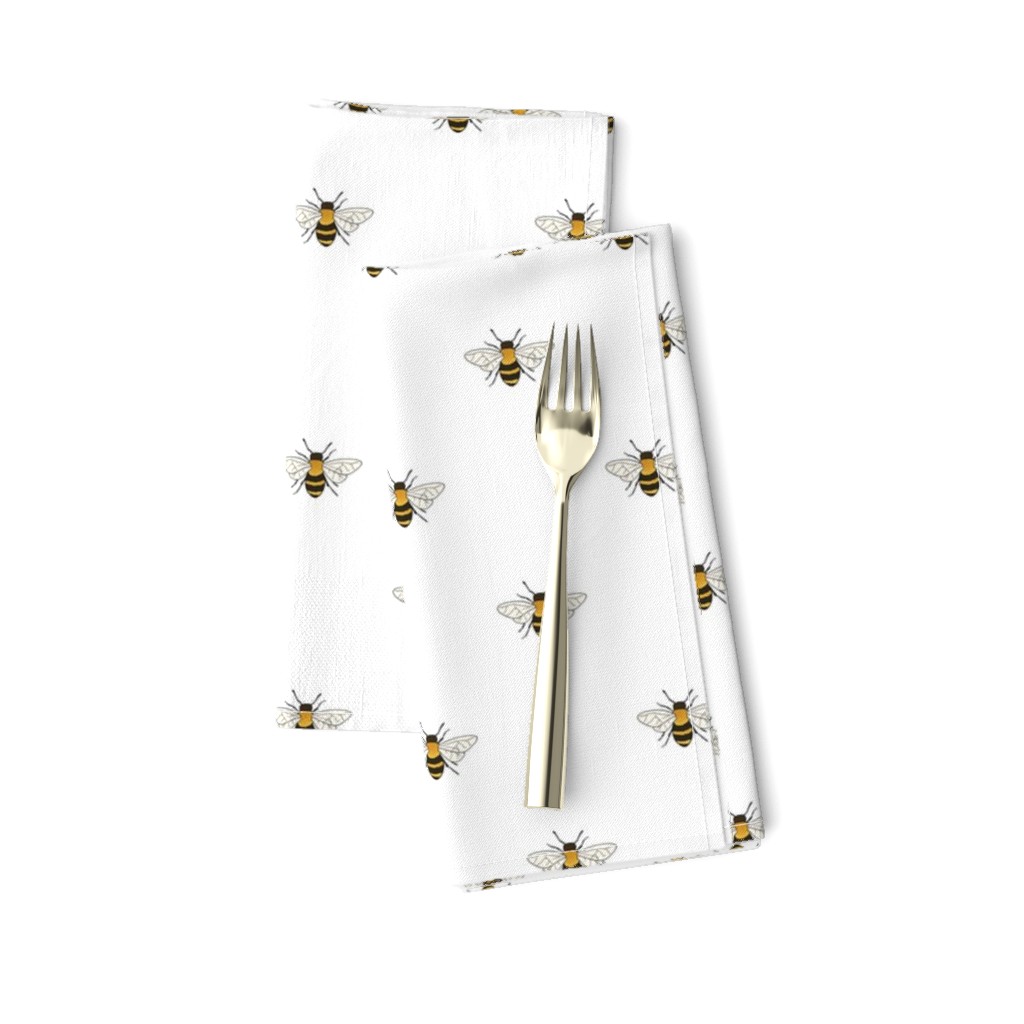 Bees on White - small-medium scale