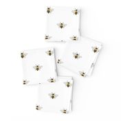 Bees on White - small-medium scale