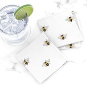 Bees on White - small-medium scale