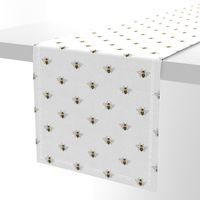 Bees on White - small-medium scale