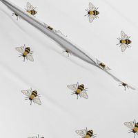 Bees on White - small-medium scale