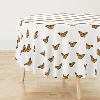 Monarch Butterfly simple repeat on white - large scale