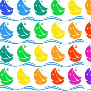 Rainbow Sailboats
