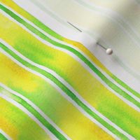 Watercolor Lemon Stripe