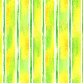 Watercolor Lemon Stripe