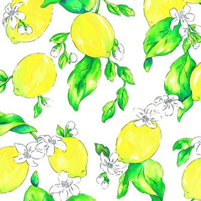 Watercolor Lemons