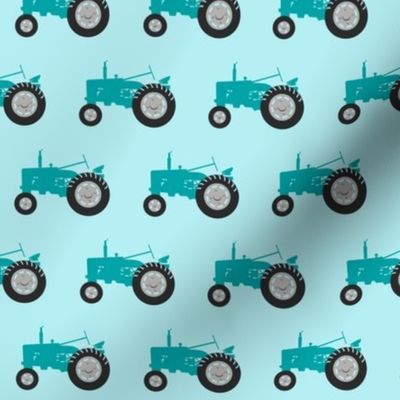 tractor - blue