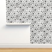 Grunge Distressed Stars Black on White