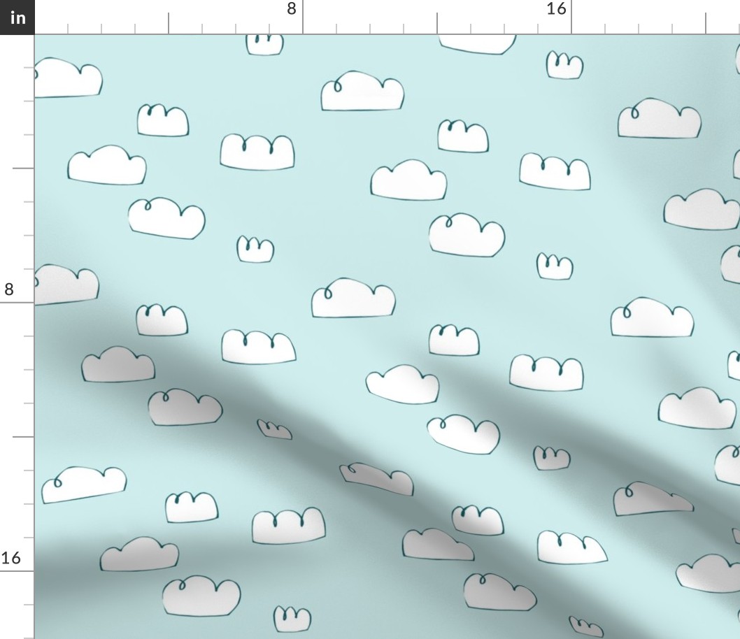 clouds teal/bright pale blue