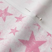 Grunge Distressed Stars Pink on White